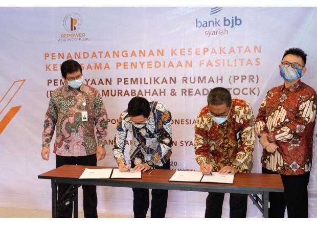 Penandatanganan Perjanjian Kerja Sama antara bank bjb syariah dengan PT Repower Asia Indonesia Tbk.